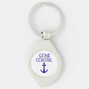 Gone Coastal Navy Blue Anchor Key Ring