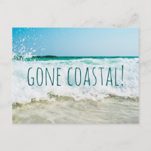 Gone Coastal New Home I've Moved Announcement Postcard