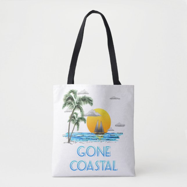 Gone Coastal Sailing Tote Bag (Front)