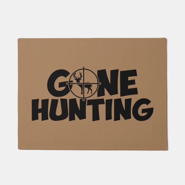 Gone Deer Hunting  Doormat (Front)