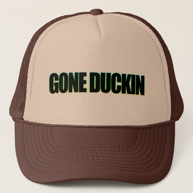 Gone Duckin (Neon) Trucker Hat (Front)