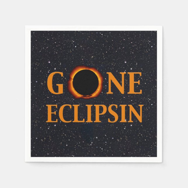 GONE ECLIPSIN Solar Eclipse Napkin (Front)