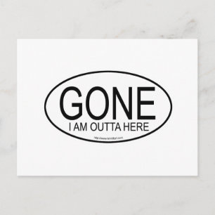 GONE Euro Style Postcard