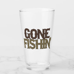 GONE FISHIN' GLASS WITH FISHER MEASURING RULER