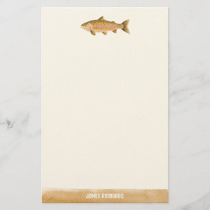 Gone Fishin Illustrated Fish Stationery