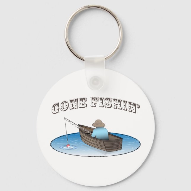 Gone Fishin' Key Ring (Front)