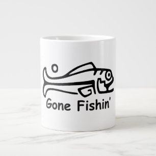 Gone Fishin' Large Coffee Mug