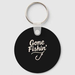 Gone fishin pocket fishing graphic for anglers key ring