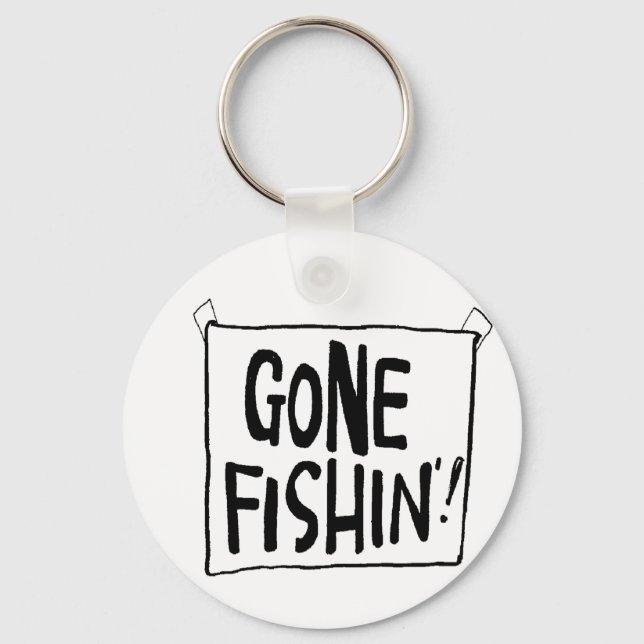 Gone Fishin' T-shirts and Gifts. Key Ring (Front)