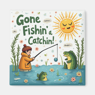 Gone Fishin' Vibes Magnet