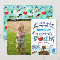 Gone Fishing 4th birthday Little Fisherman Photo