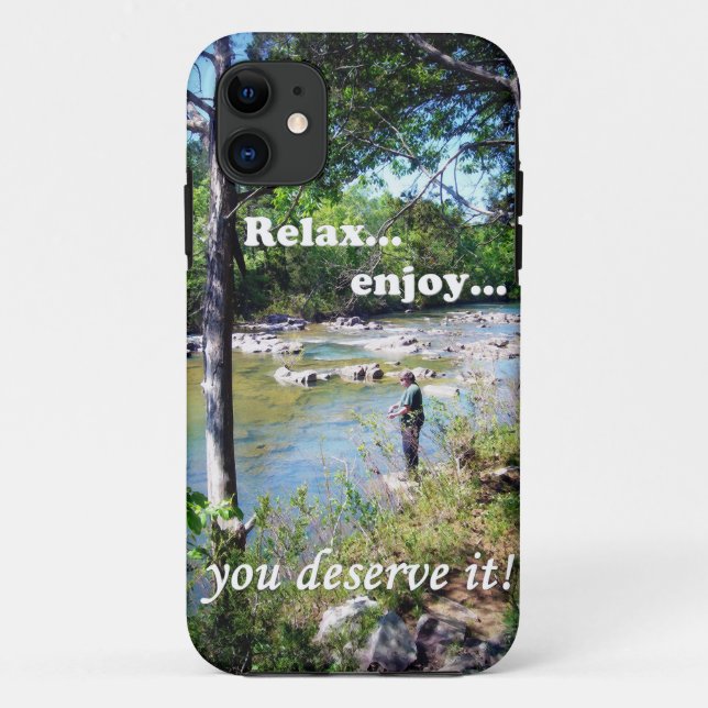 Gone Fishing Card Case-Mate iPhone Case (Back)