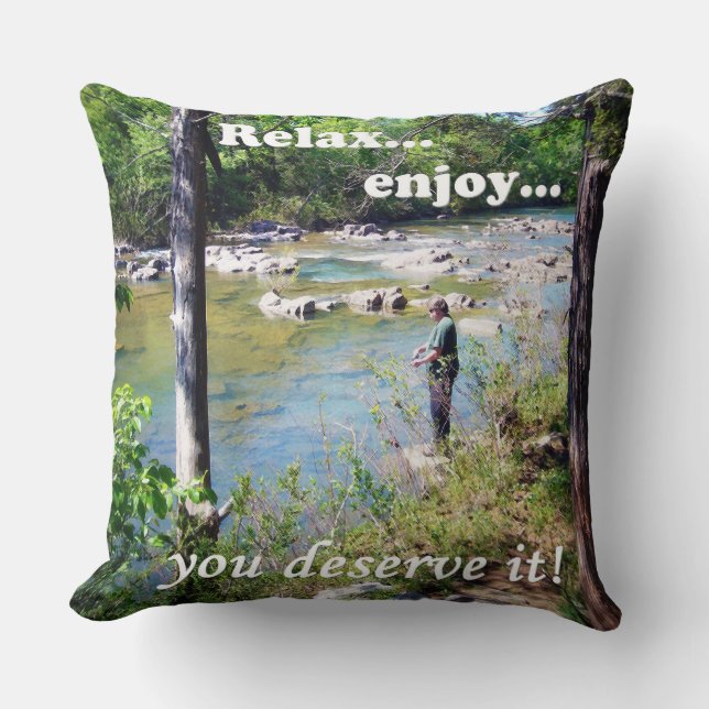Gone Fishing Card Cushion (Front)