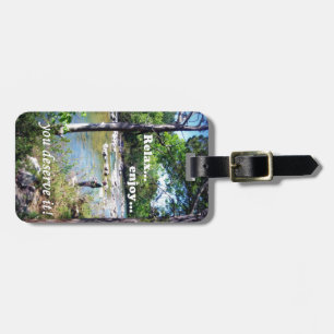 Gone Fishing Card Luggage Tag