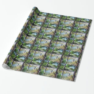 Gone Fishing Card Wrapping Paper