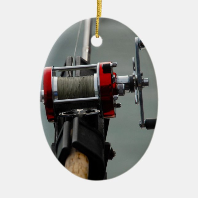 Gone Fishing Ceramic Tree Decoration (Front)