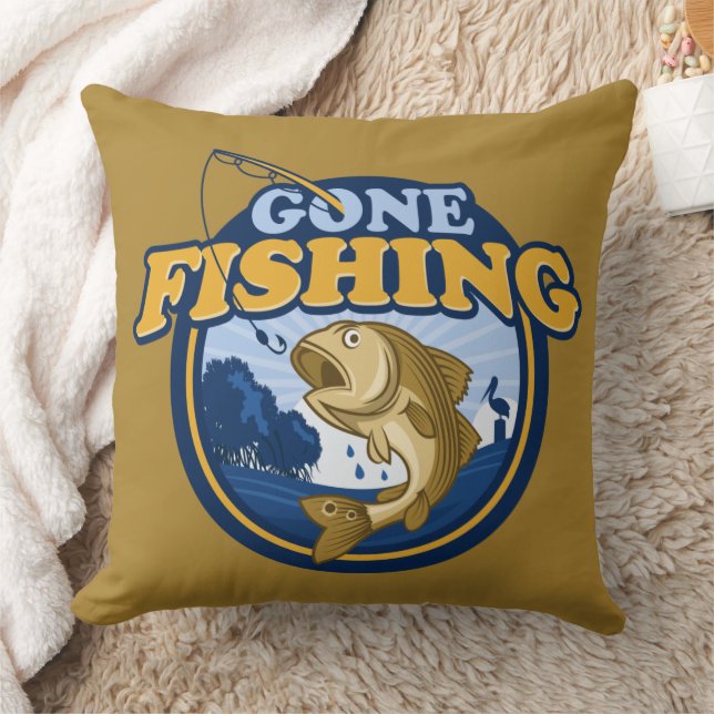 Gone Fishing Cushion (Blanket)