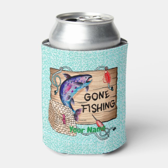 Gone Fishing custom  Can Cooler (Can Front)