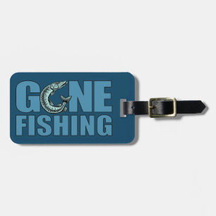 GONE FISHING custom luggage tag