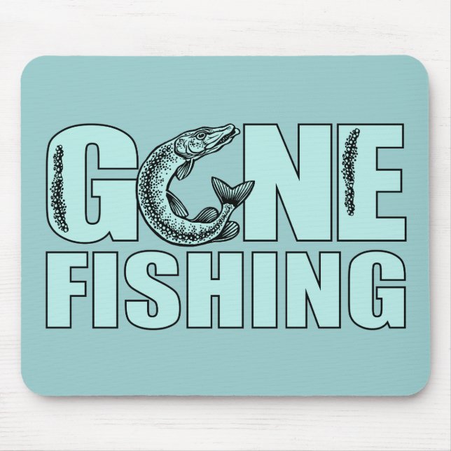GONE FISHING custom mousepad (Front)