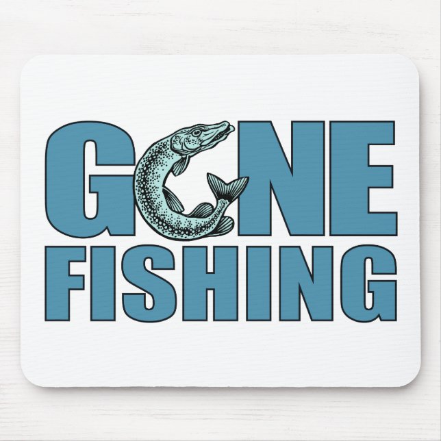 GONE FISHING custom mousepad (Front)