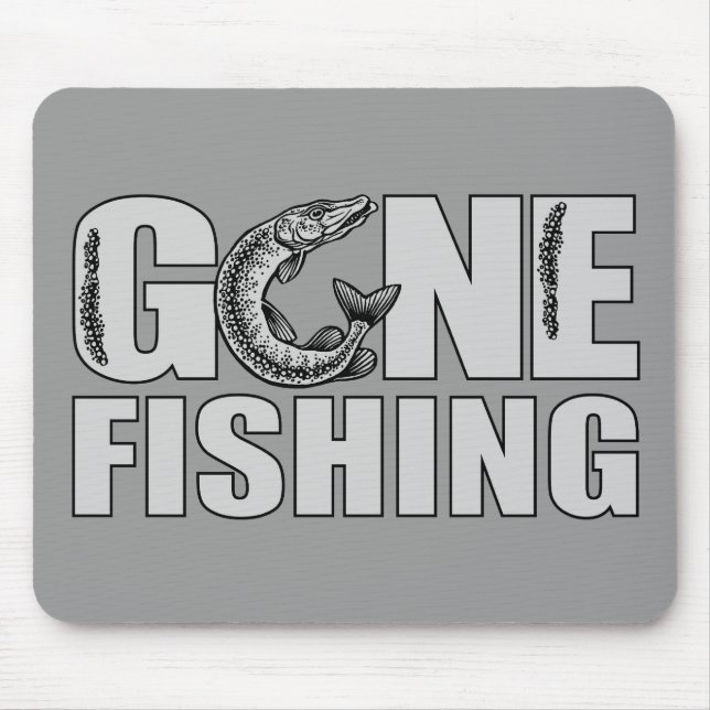 GONE FISHING custom mousepad (Front)