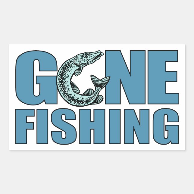 GONE FISHING custom stickers (Front)