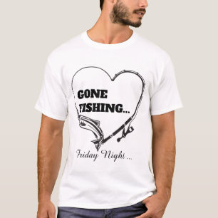 Gone fishing   Funny  Quote Dating Men's  T-Shirt
