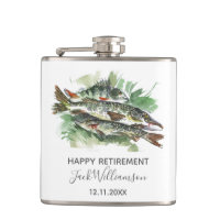 Gone Fishing Happy Retirement Watercolor Pike