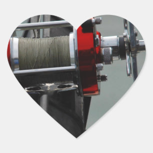 Gone Fishing Heart Sticker