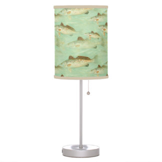 Gone Fishing Kid Fisherman Bedroom  Desk Lamp