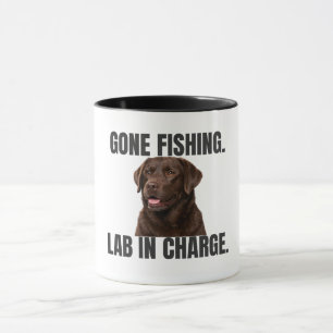 Gone Fishing Lab in Charge Mug