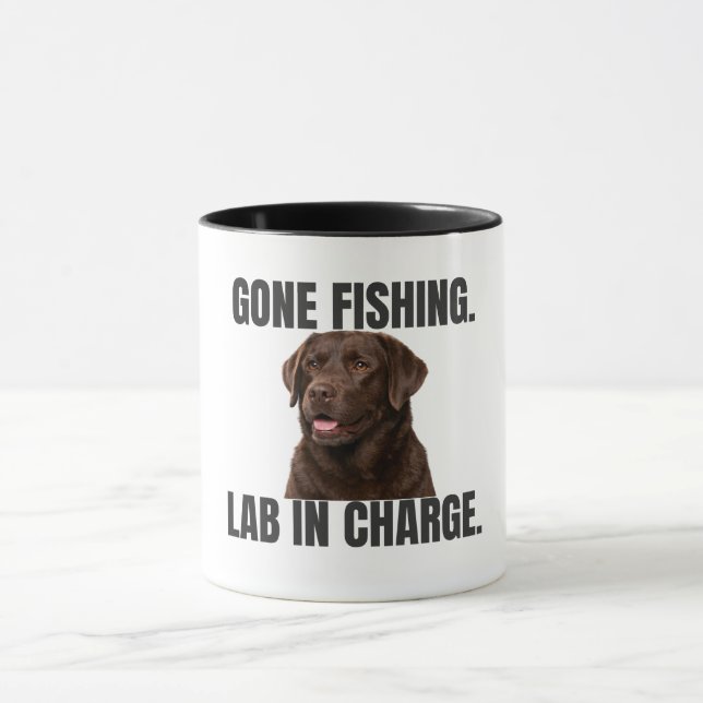 Gone Fishing Lab in Charge Mug (Center)