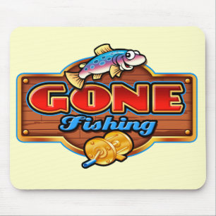 GONE FISHING MOUSE PAD