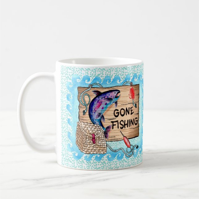Gone Fishing  mug  (Left)