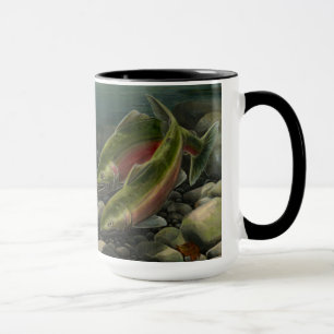 Gone Fishing Mug Coho Salmon w Bear Cup