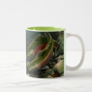 Gone Fishing Mug Coho Salmon w Bear Cup