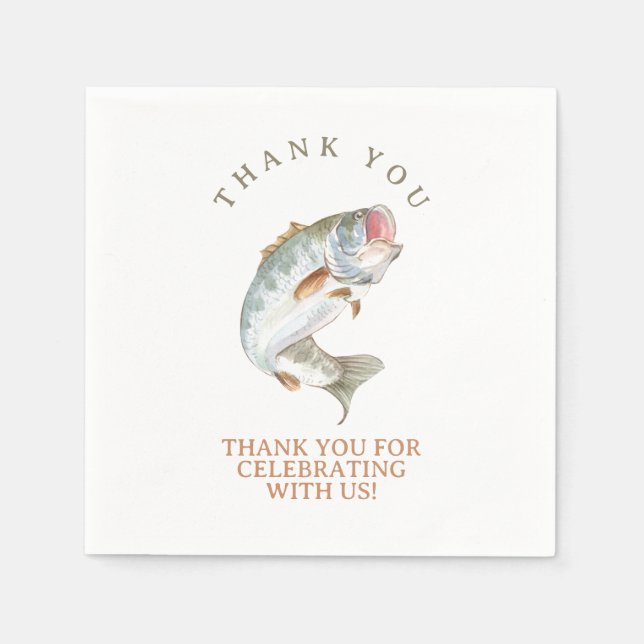 Gone fishing  napkin (Front)