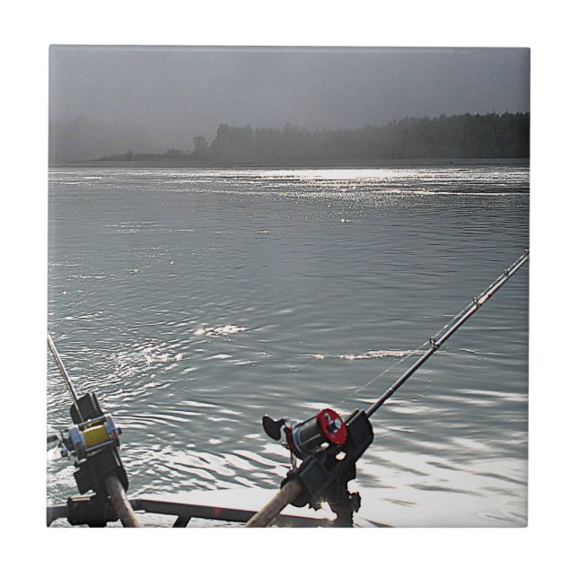 Gone Fishing No Work Today Tile (Front)