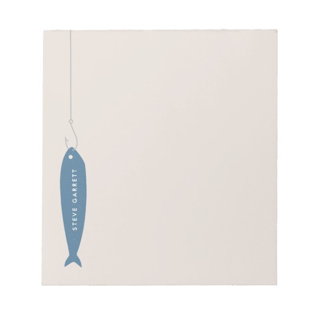 Gone Fishing Notepad - Cobalt (Front)