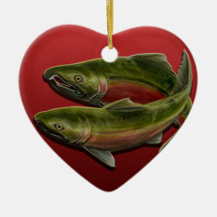 Gone Fishing Ornament Personalised Salmon Gift