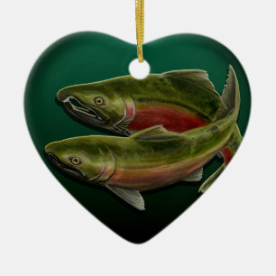 Gone Fishing Ornament Personalised Salmon Gift