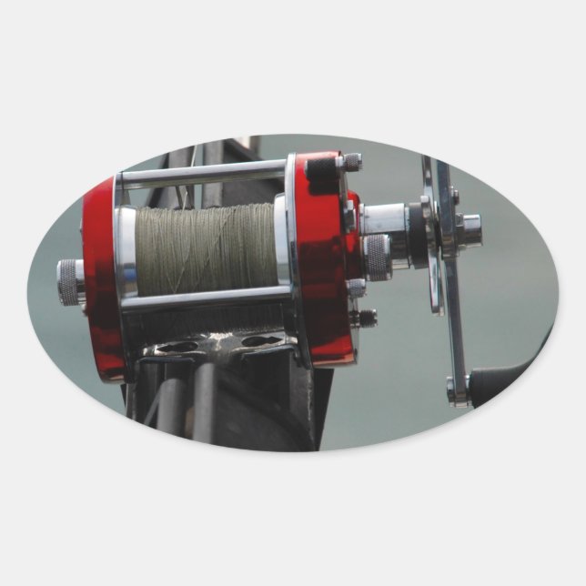 Gone Fishing Oval Sticker (Front)