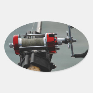 Gone Fishing Oval Sticker