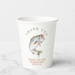 Gone fishing paper cups