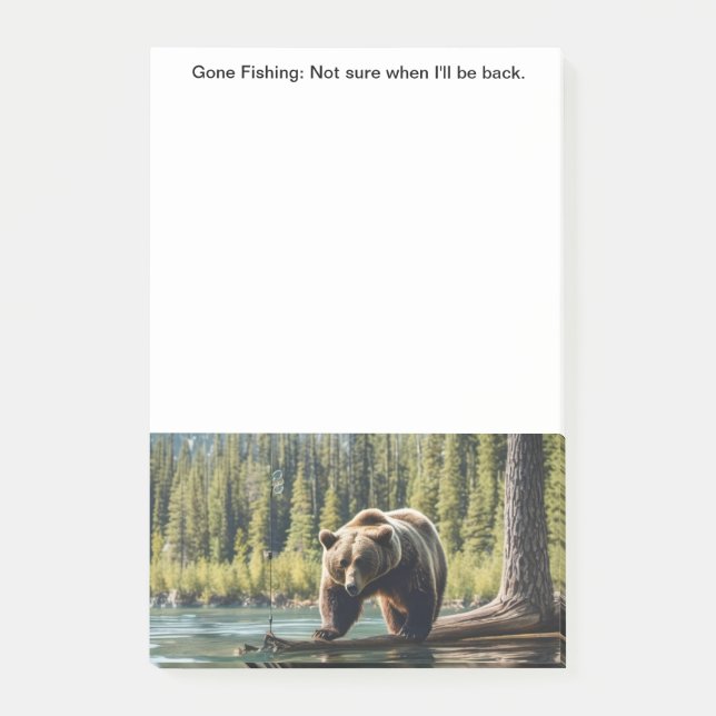 Gone Fishing Post-it Notes (Front)