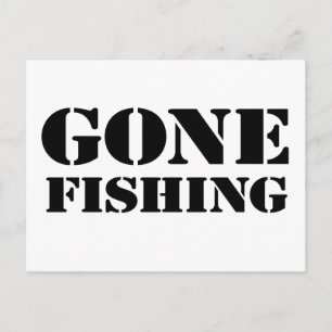 Gone Fishing Postcard