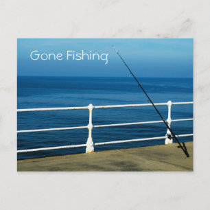 Gone Fishing Postcard