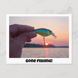 Gone Fishing!  Postcard