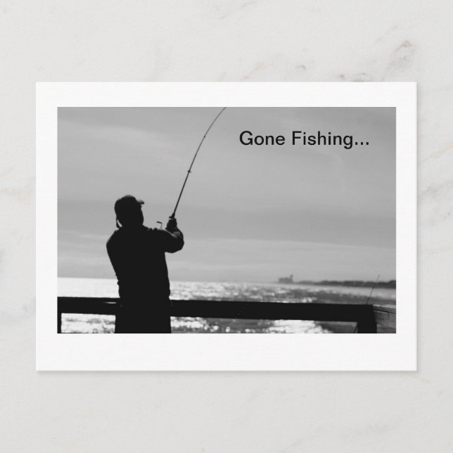 Gone Fishing Postcard (Front)
